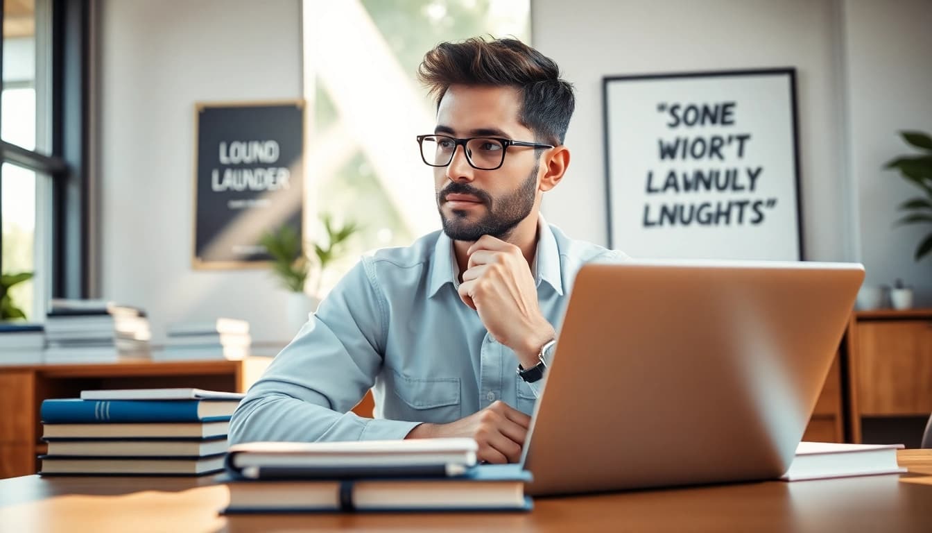 Showcasing founder leadership insights, a business leader reflects thoughtfully in a modern office.