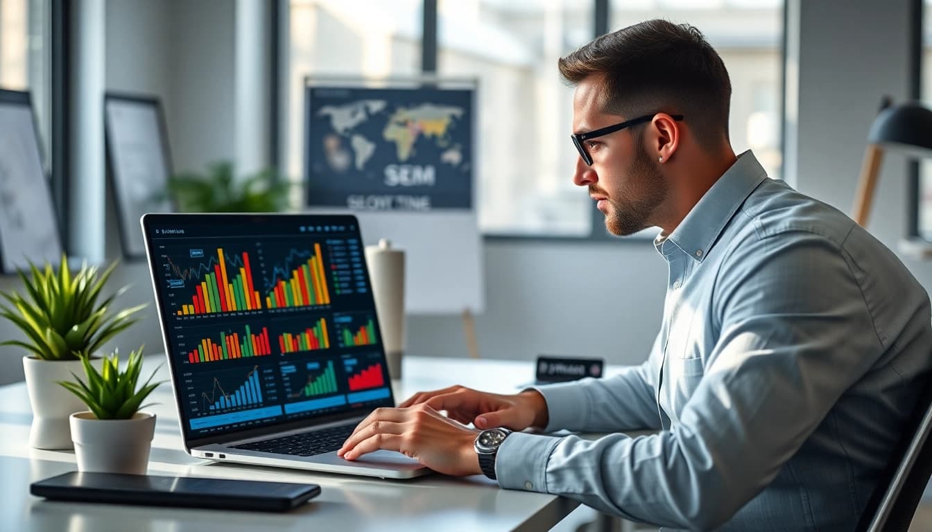 Optimale seo beratung durch Experten in einem modernen Büro mit Datenanalysen