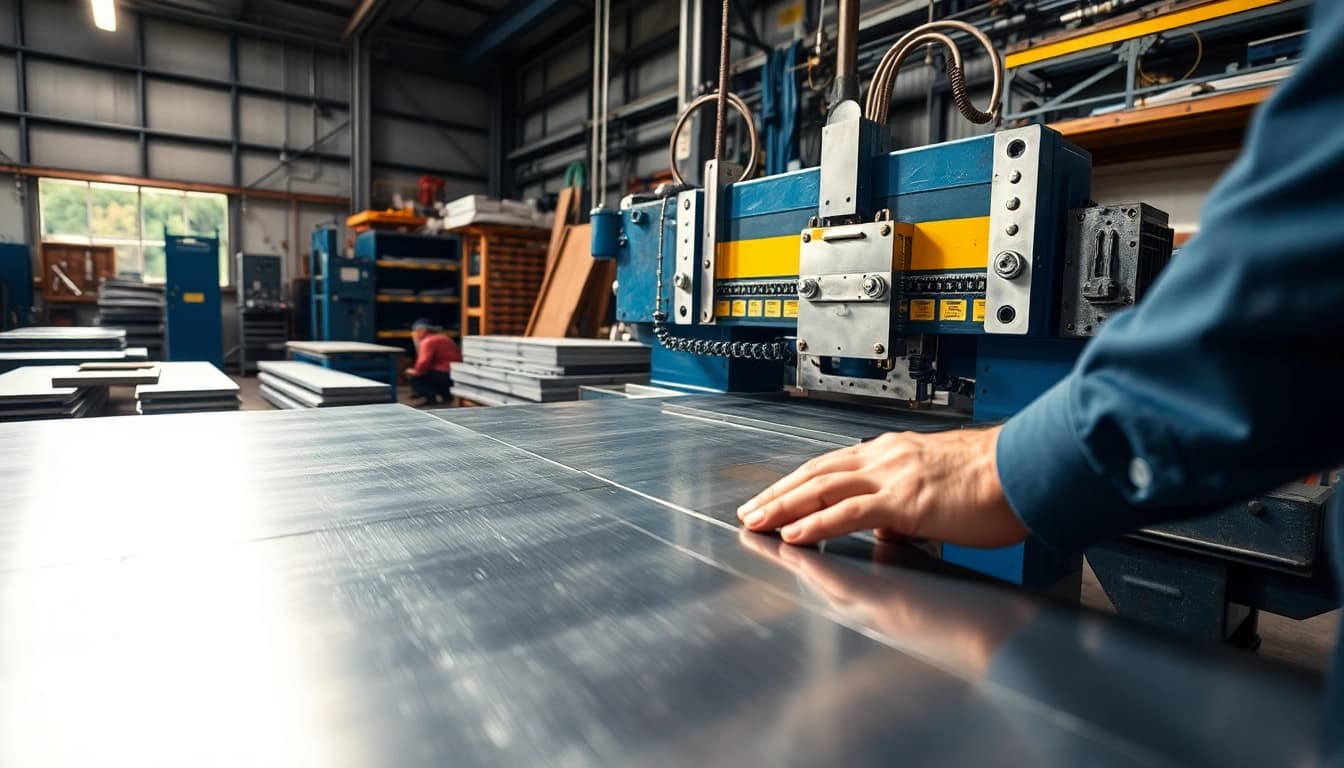 Experience precise custom shearing edmonton with skilled technicians in a modern metal workshop.