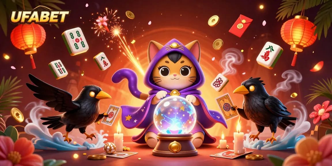 Experience UFABET with captivating graphics, showcasing a mystical scene with vibrant gaming elements.