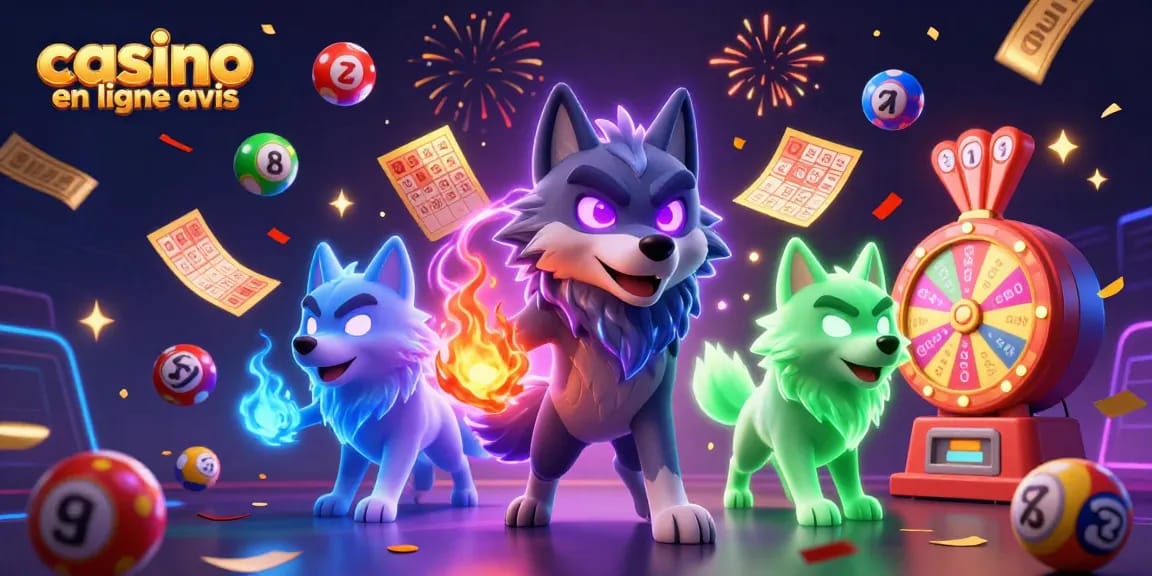 Aperçu d'une scène de casino en ligne avis avec des loups fantômes et des éléments ludiques.