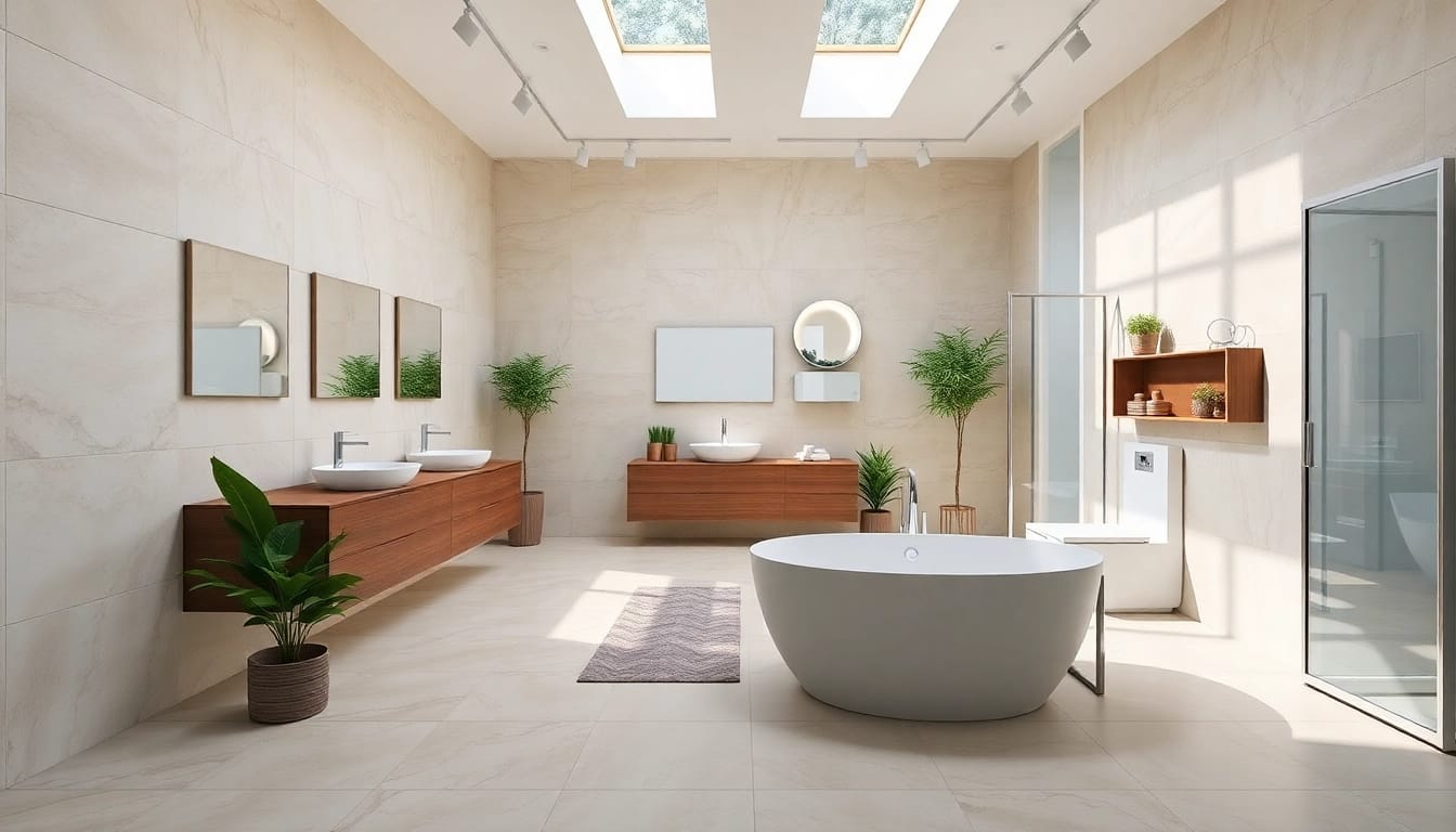 Sonni sanitär GmbH präsentiert hochwertige Badprodukte in einem modernen Showroom.