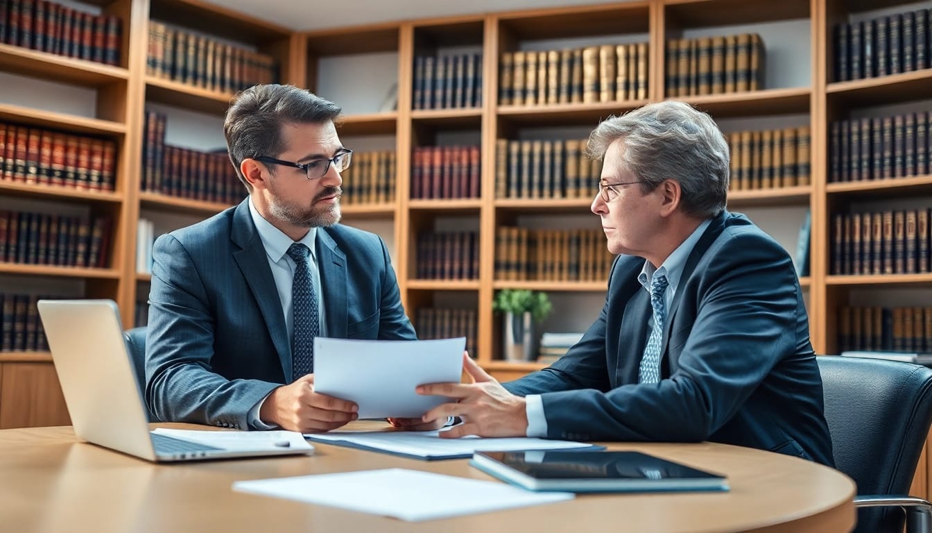 Clearwater truck accident attorney providing legal advice in a professional office environment.