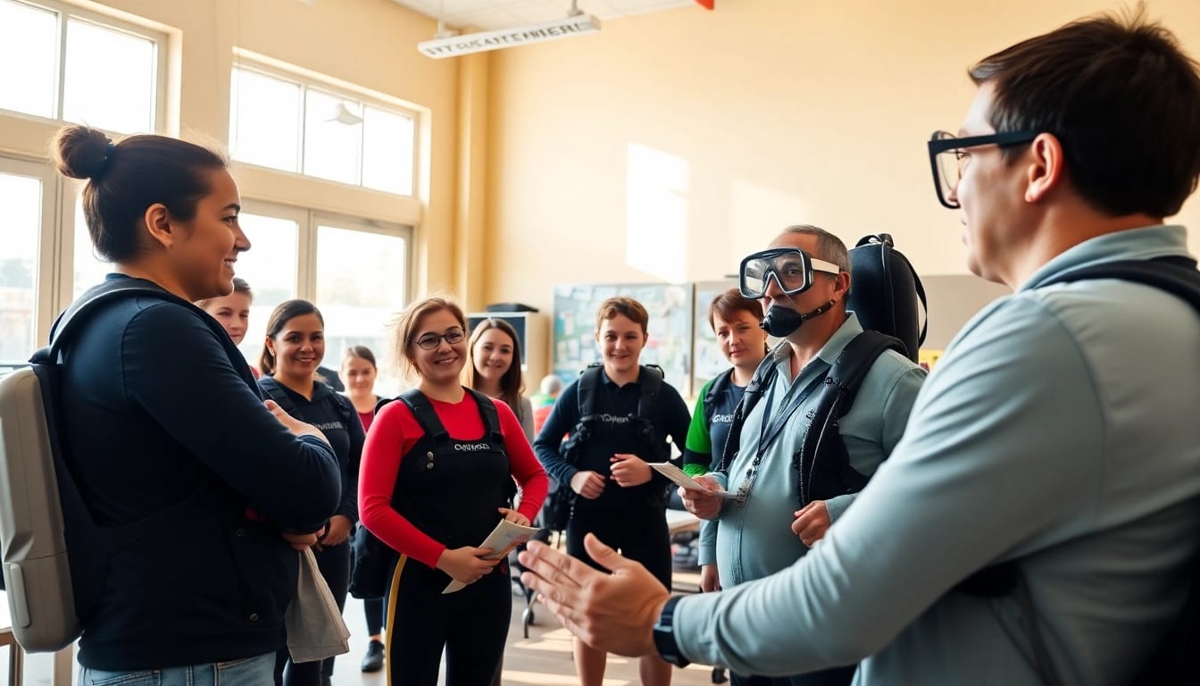 SSI Theorie Kurse mit engagierten Schülern und einem Lehrer in einem hellen Raum.