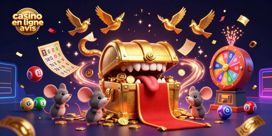 Découvrez les meilleurs casinos en ligne avis avec une scène captivante de jeux de loterie dynamique.