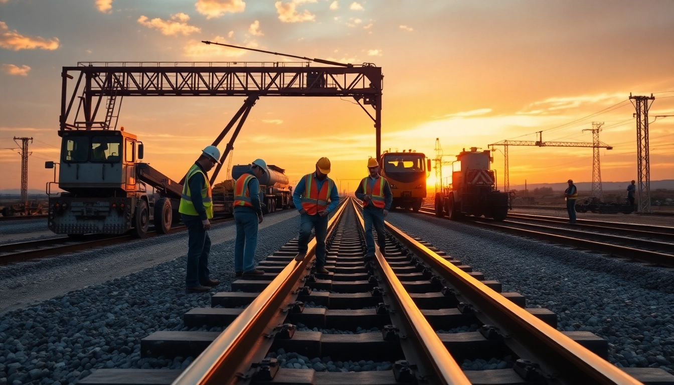 Railroad Contractors assess track safety and integrity during project site inspections.