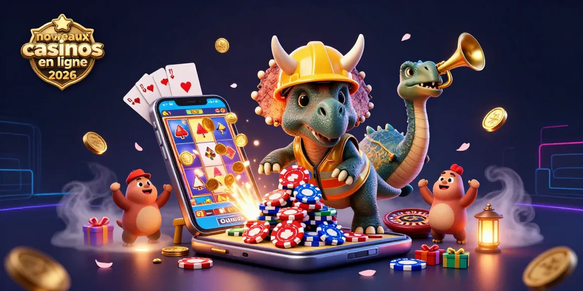 Illustrez les nouveaux casinos en ligne 2026 avec des personnages fantastiques et des éléments de jeu captivants.