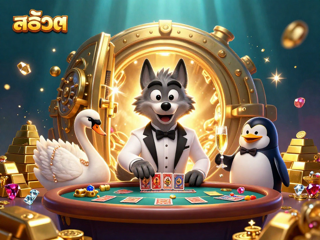 Experience thrilling สล็อต action with dynamic characters at a lavish gaming scene full of treasures.