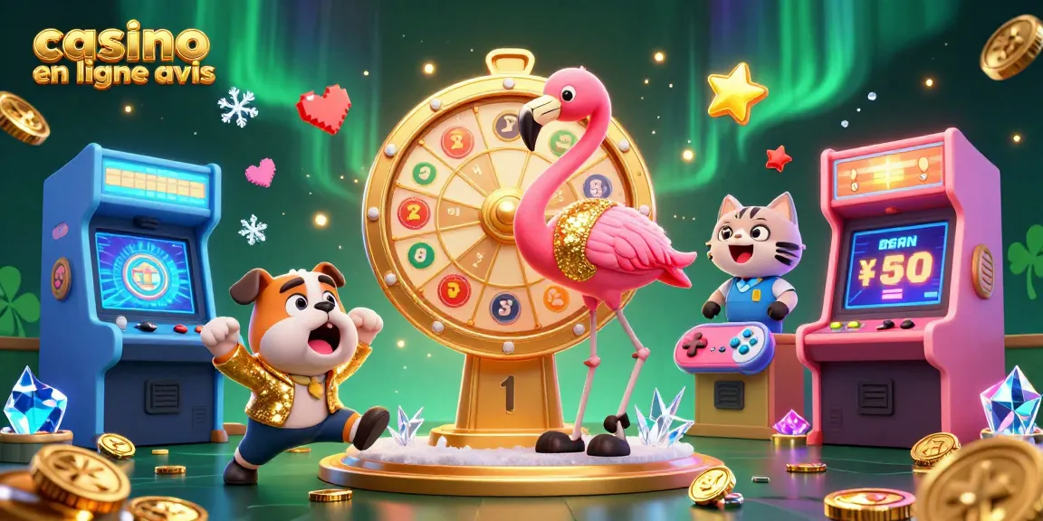 Évaluation des casinos en ligne avec un hôte et un bulldog excité dans un décor vibrant