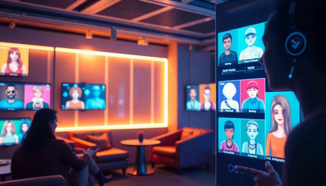 Experience engaging nsfw ai chat interactions in a modern virtual lounge.