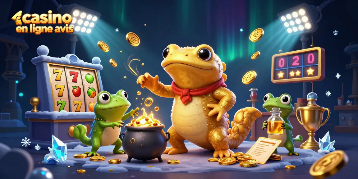 Casino en ligne avis : Illustration animée de l'alchimiste et de ses assistants transformant des métaux en pièces d'or dans un laboratoire
