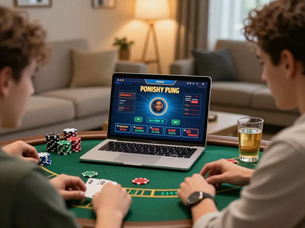 Engaging in online blackjack at home, showcasing casino senza licenza adm setup with intense player focus.