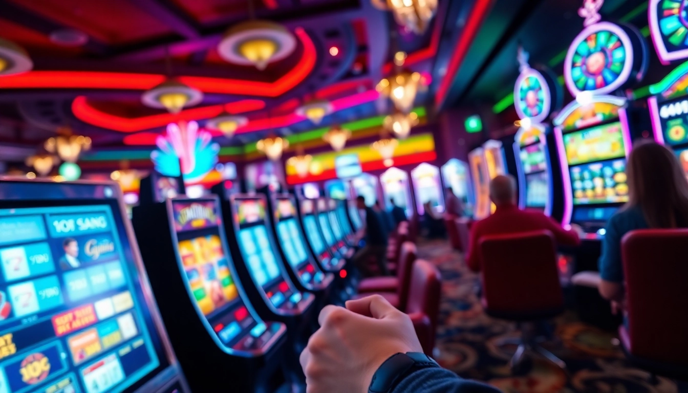 Menangkan jackpot di slot depo 1000 dengan suasana kasino yang hidup dan mesin slot berwarna-warni.