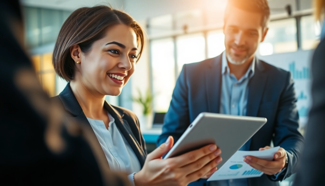 B2B sales jobs with high commission showcase professional interactions in a modern office setting.