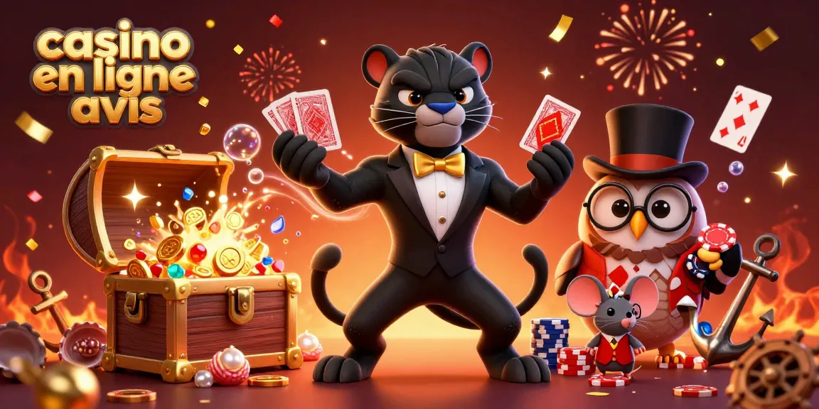 Jouez avec des avis de casino en ligne, incluant un panda élégant, une chouette et une souris chanceuse.