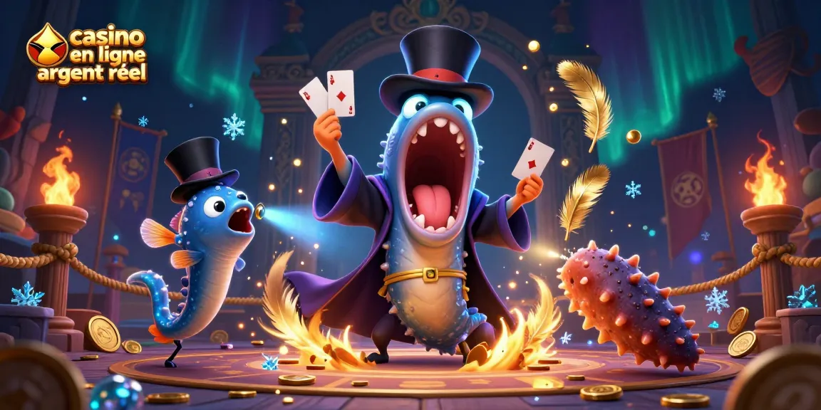 Entrez dans l'univers des jeux avec casinos en ligne argent réel où un poisson-lanterne et une anguille gulper réalisent des tours de magie.