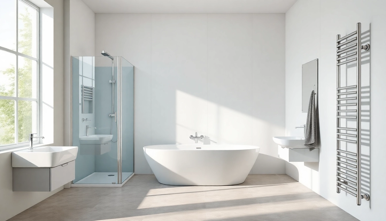 Erleben Sie innovative Badezimmerlösungen von sonni sanitär GmbH, präsentiert in einem modernen Badezimmer.