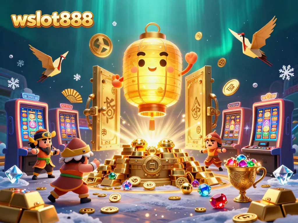 Menangkan jackpot dengan wslot888 menggunakan simbol keberuntungan dalam suasana kasino yang meriah.