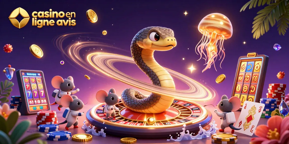 Casino en ligne avis : mise en scène d'une roulette cosmique avec des éléments de jeu colorés.