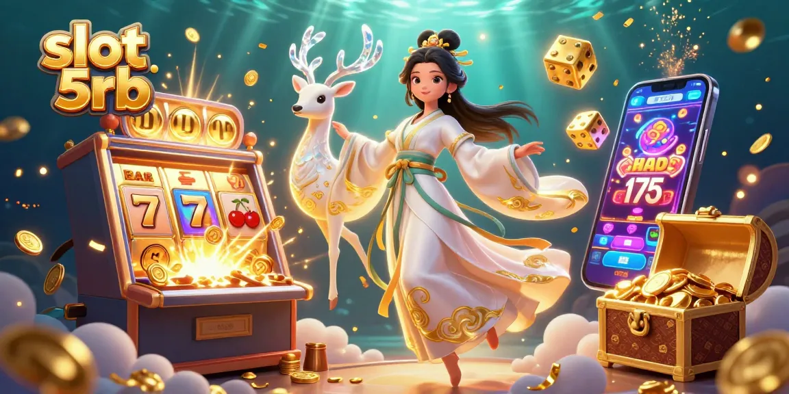 Spin the reels with slot 5rb in this vibrant casino illustration showcasing big wins.