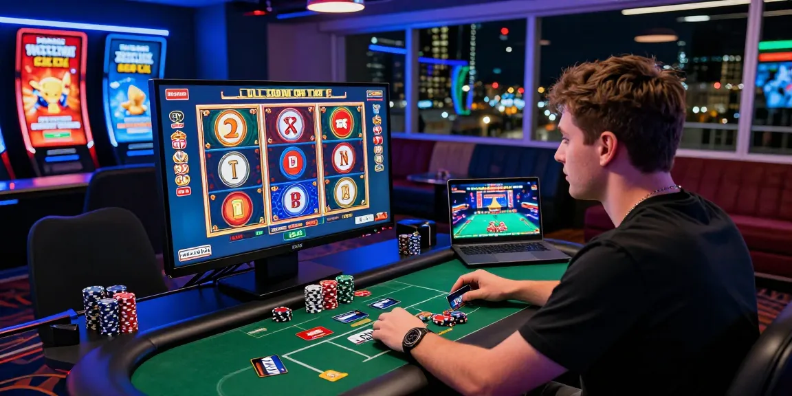 Exciting online gaming environment at scoarch.org.uk showcasing a UK player using credit cards at a vibrant casino.