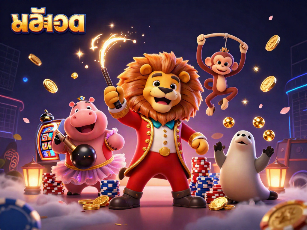 Engage with exciting สล็อต gameplay featuring animated casino characters and game elements.