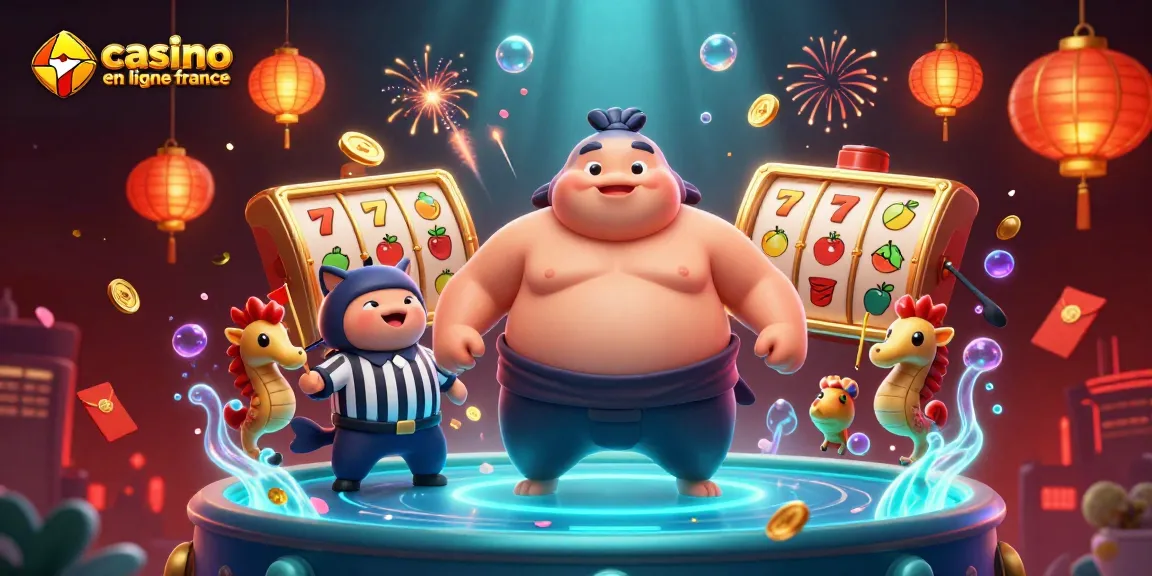 Casino en ligne France : Jouez avec un fugu, le sumo et des symboles de chance.