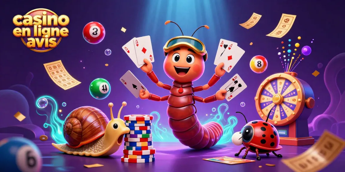 Découvrez les jeux captivants des casinos en ligne avec un dealer en millipède entouré de balles de loterie.