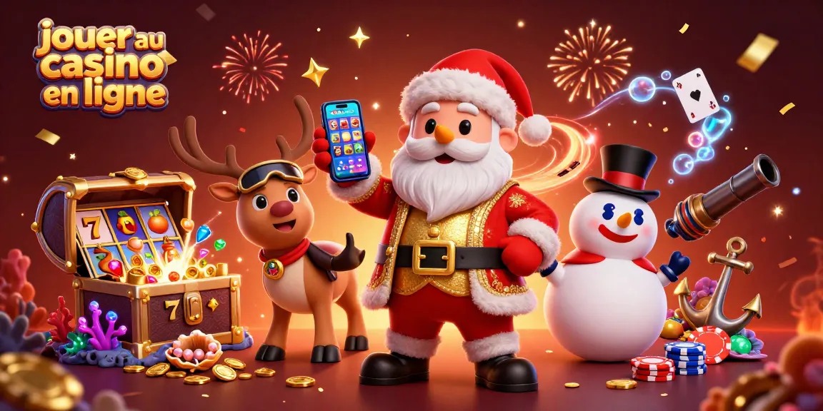 Jouer au casino en ligne avec Santa et ses amis dans un univers ludique plein de machines à sous.