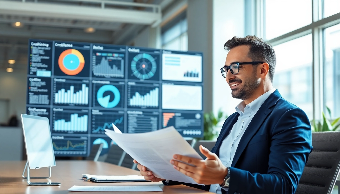 Illustration showcasing FCPA/DCAA/Flowdown/ITAR/EAR compliance consulting in a modern office environment.