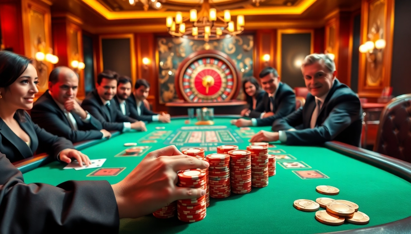 Experience the excitement of poker at 99WIN with professional players and vibrant casino elements.