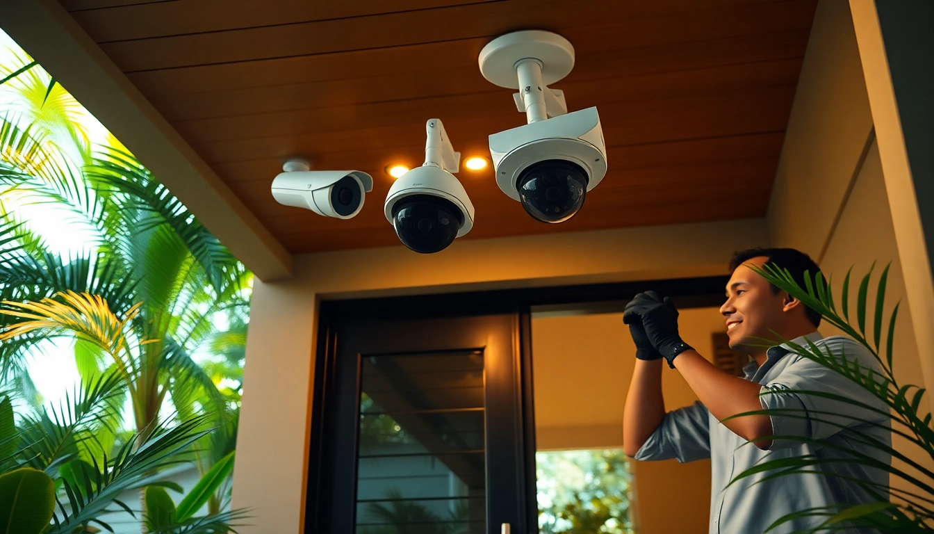 Cámaras de seguridad en Guanacaste: Instalación de seguridad moderna con cámaras IP avanzadas en un entorno doméstico tropical.