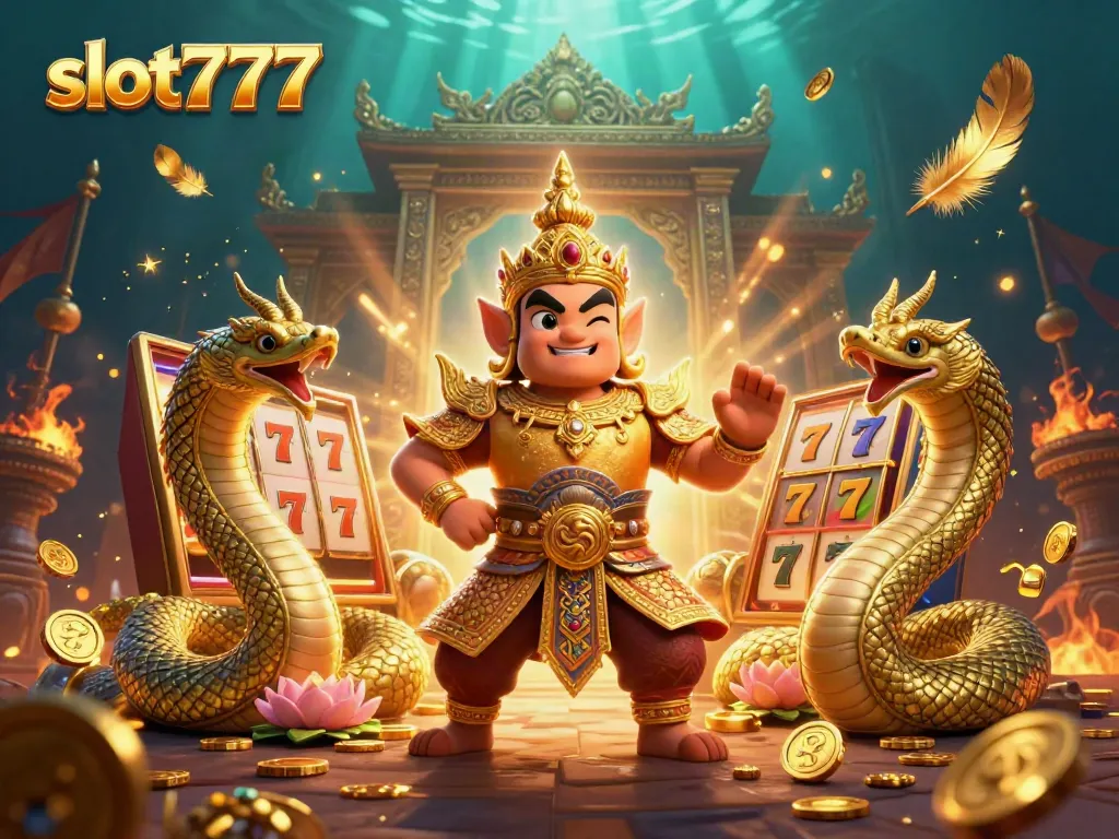 Slot777 menghadirkan suasana kasino online yang menakjubkan dengan karakter dan simbol keberuntungan.