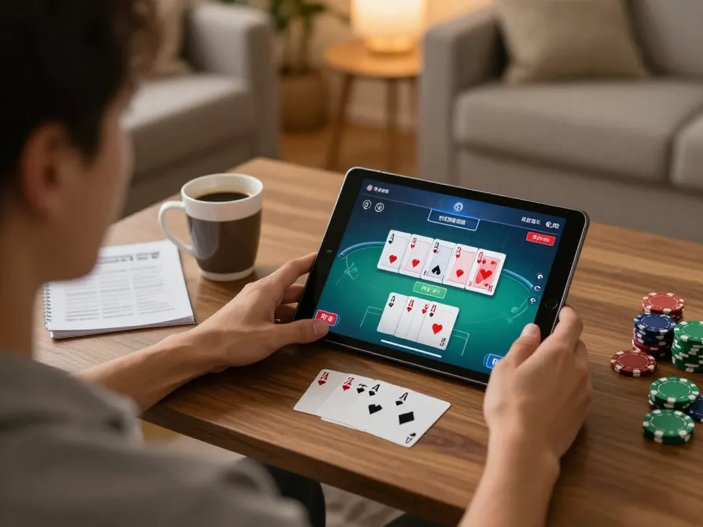 Player enjoying online casino gaming, exploring casino esteri per italiani with strategic insights.