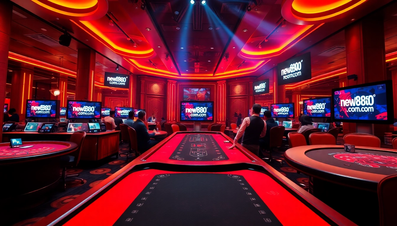 Exciting online gaming experience at new88go.com featuring interactive live dealer tables and engaged players.