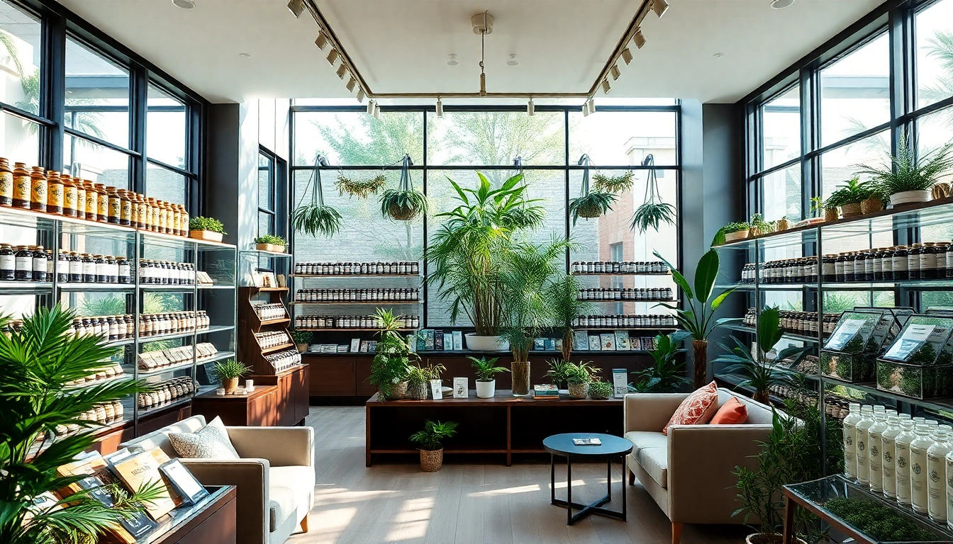 Aperçu d'un Cannabis Shop à Madrid avec une ambiance accueillante et des produits bien exposés.