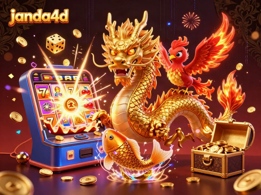 Menangkan jackpot di janda4d dengan ikan koi emas dan naga bersinar di dunia permainan.