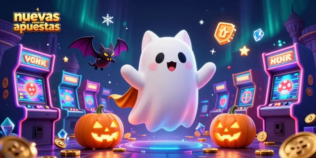 Explora nuevas casas de apuestas mientras un gato fantasma y un murciélago desafían la suerte.