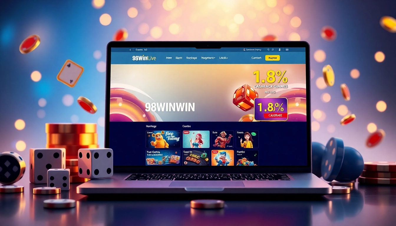 Interactive interface of 98winwin.live showcasing online gaming excitement.