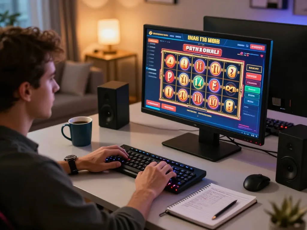 Player engaging with an online slots game on tg 88, showcasing an interactive gaming experience.