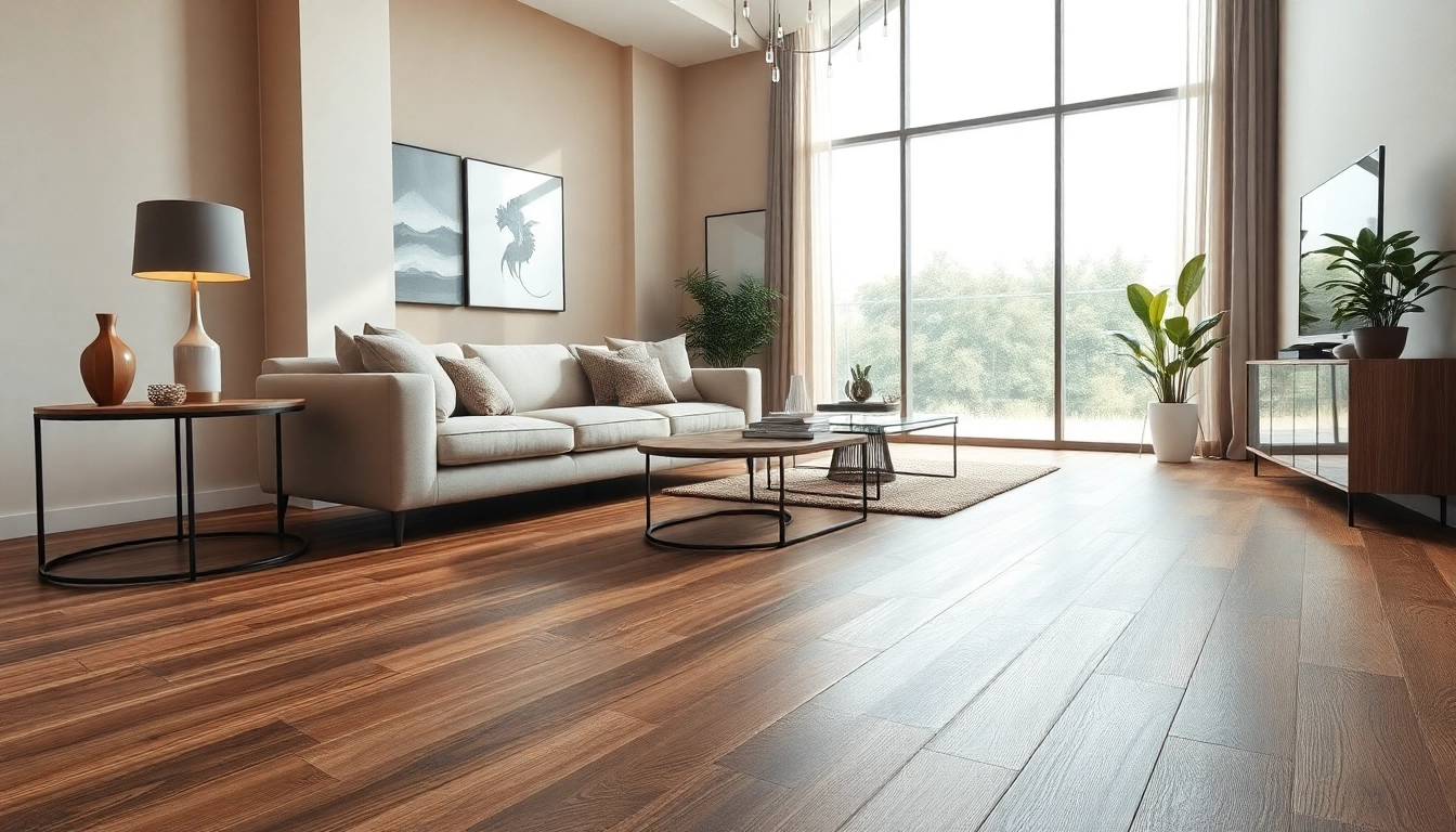 Transform your space with beautiful vinyl flooring in a modern home setting.