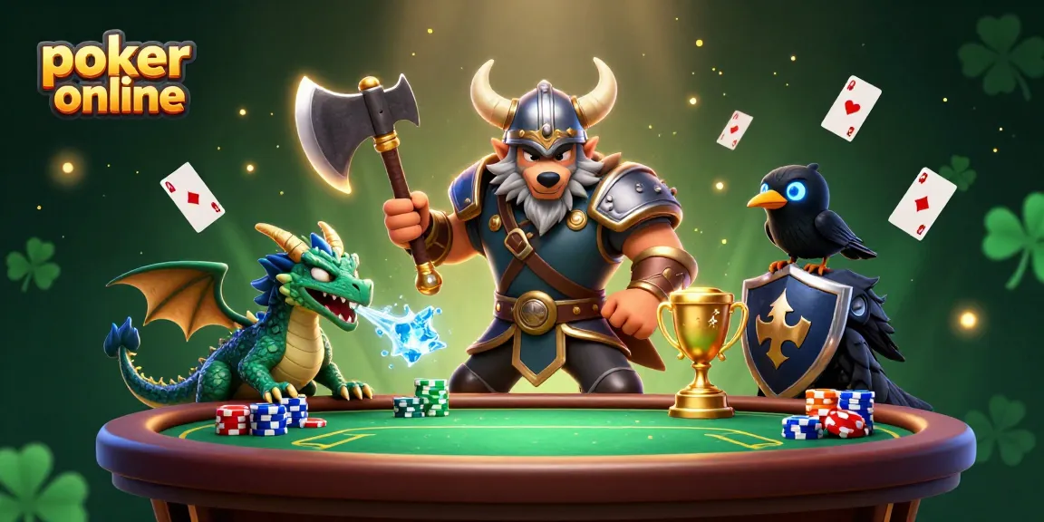 Jouer au poker en ligne avec des personnages colorés et pleins d'action autour d'une table