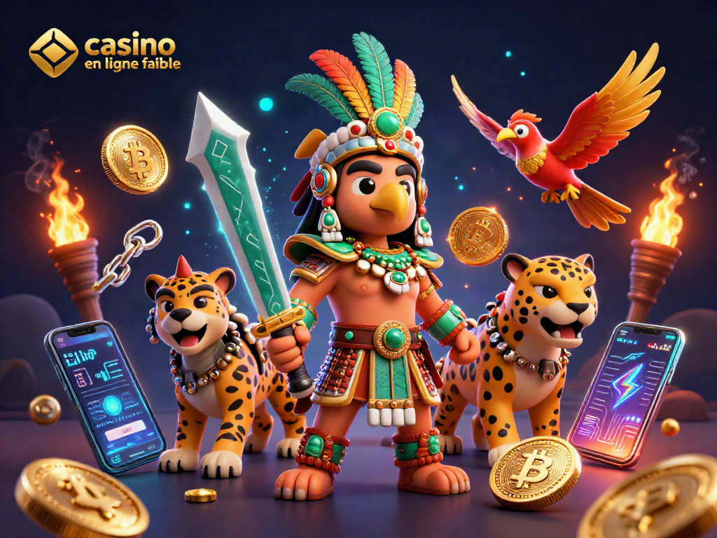 Découvrez les meilleurs casinos en ligne fiables avec ce visuel captivant des guerriers et symboles de chance.
