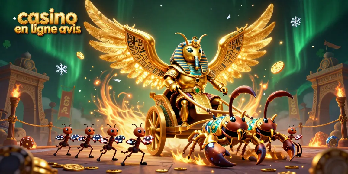 Évaluez les jeux dans notre casino en ligne avis avec une scène vibrante illustrée et des personnages dynamiques.