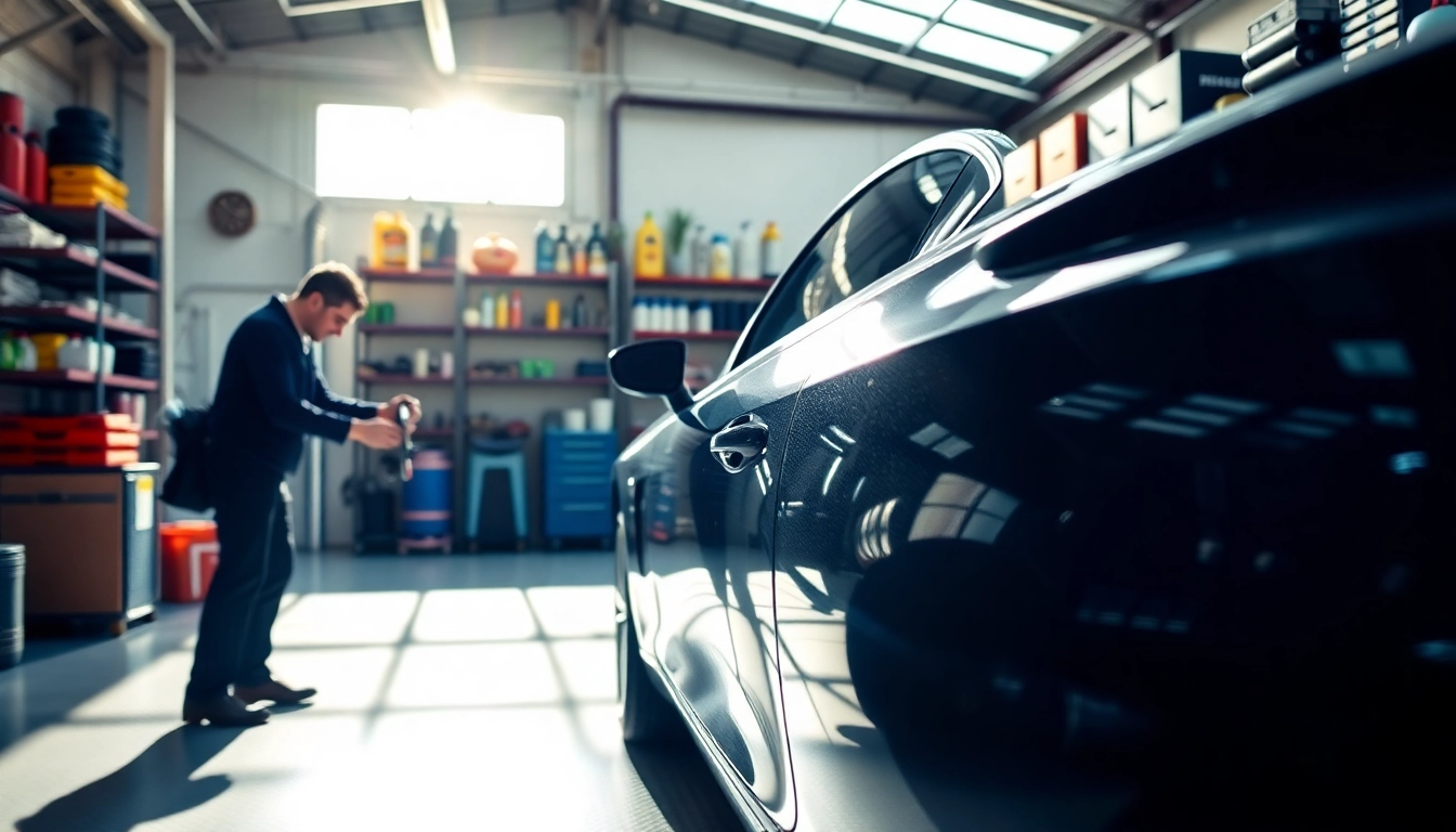 Transform your vehicle with auto detailing Cleveland TN in a professional garage setting.