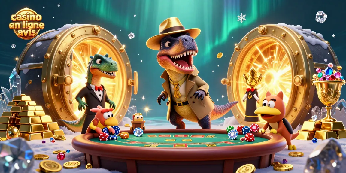 Visualisation d'une scène de casino en ligne avis avec un velociraptor au blackjack.