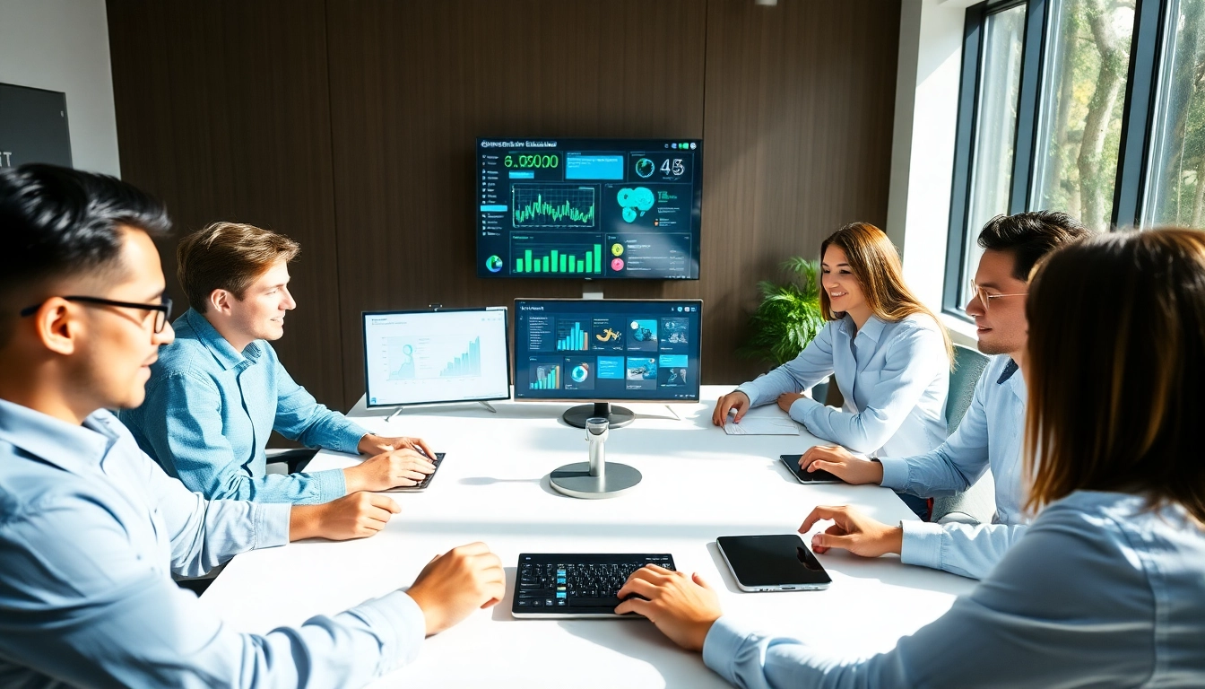 Enhance productivity with an ai assistant for enterprise teams collaborating in a vibrant, tech-driven workspace.