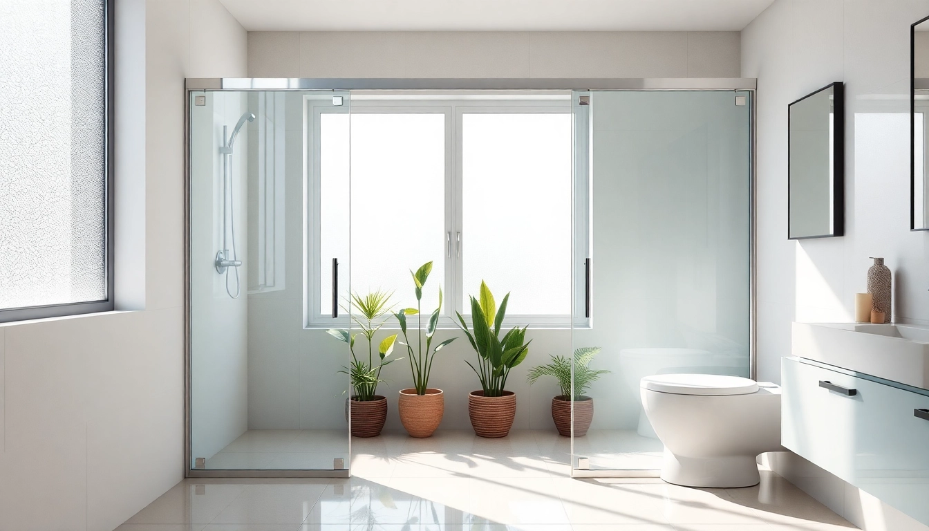 Elegant sliding shower doors enhancing a modern bathroom's aesthetic and functionality.