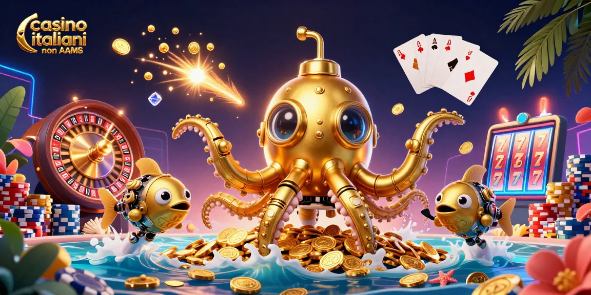 Giocando nei casinò italiani non AAMS con entusiasmo in un mare di monete d'oro.