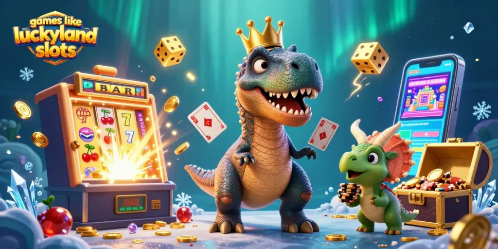 Engage with games like LuckyLand Slots through vibrant casino-themed adventures